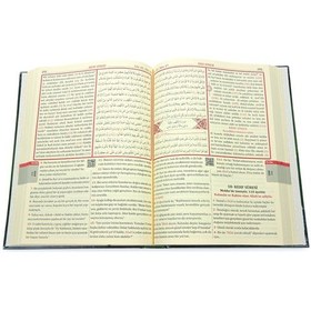 Resim Arapça Türkçe Okunuşlu Ve Mealli Kuranı Kerim - Üçlü Kuran - Rahle Boy - Yeşil Renk - Merve Yayınları 