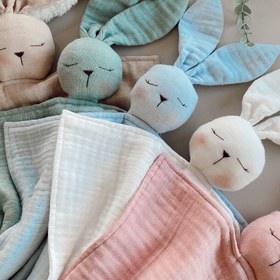 Resim Müslin Tavşan Uyku Arkadaşı - Bej 