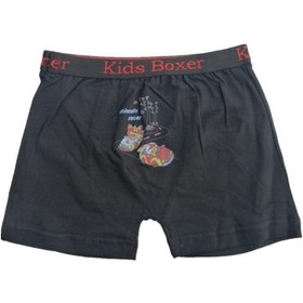 Resim Sedef Yıldızı 12 Li Paket Sedef Yıldız Erkek Çocuk Likralı Boxer 1089 Siyah 