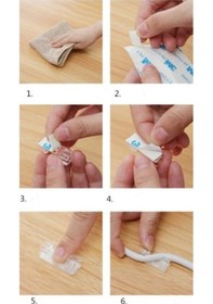 Resim Luz&pos 20&amp Apos Li Yapışkanlı Kablo Sabitleyici Şeffaf Klips 