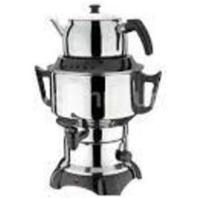 Resim woodhub 4,5 Lt Çelik Elektrikli Semaver Gri, Dayanıklı ve Şık Tasarım 