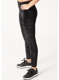 Resim Baykal Em1 Miraye Store Düz Kadife Yüksek Bel Siyah Taytsiyahxl Siyah 