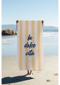 Resim Dijital Baskı Plaj Deniz Havlusu Dolce Vita Desenli Peştamal Hvl0219 Renkli 
