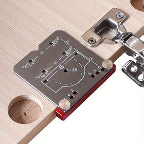 Resim Kapı ve Dolaplar için Menteşe Delme ve Montajı Kolaylaştıran 35mm Ahşap İşleme Delgeç Yardımcı Aleti ile Sınırlama Çerçevesi ve Lokatör 