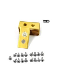Resim Worx Landroid Robotik Çim Biçme Makinesi İçin 36 Adet Paslanmaz Çelik Yedek Bıçaklar, 36x18x0.9mm Altın 