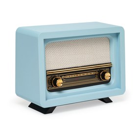Resim Q-Art Nostaljik Mavi Radyo 