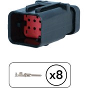 Resim TE Connectivity Dişi Konnektör 8 Pin Kablosuz 
