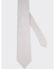 Resim White Stone Gri Dupont Kumaş Düz Kravat Gri 