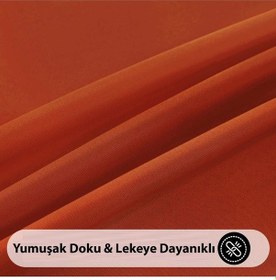 Resim Sıvı Geçirmez Dertsiz Masa Örtüsü Kiremit 13 Parça 