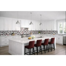 Resim Orient Mutfak,banyo,zemin Için Krom Bordo Desenli 23X73 Kristal Mozaik 