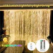 Resim Çekici 600/300/200/100 LED Peri Işığı Perdesi, Uzaktan Kumandalı USB Güçlü, Noel, Partiler, Sevgililer Günü, Ev, Düğün Süslemeleri için Uygun - 11 Festival için Uyar, En İyi Noel için 