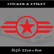 Resim askeri yıldız oto sticker ön arka cam yazısı - tuning modifiye 