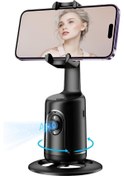 Resim Cosmostech Akıllı 360° Yüz ve Vucut Takipli Hareket Sensörlü Akıllı Selfie Video Tripodu Gimbal Vlog Telefon Tutucu 