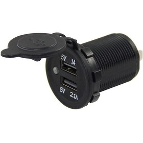 Resim IC-266C PANO TİPİ USB 8-32V GİRİŞ 5V 1A / 5V 2.1A ÇIKIŞ KULAKSIZ 30MM USB 