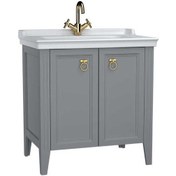 Resim Vitra Valarte Lavabo Dolabı 80 Cm Mat Gri 62154 Gri 