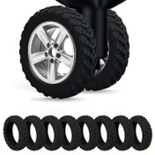 Resim 8 Adet Silikon Bagaj Tekerlek Kılıfları - Elde Taşınan Spinner Tekerlekler için Dayanıklı Koruma, Çoğu Valize Uyar, Haki, Gri, Siyah Renklerde Mevcut, Pürüzsüz Seyahat Aksesuarı | Modern Bagaj Kılıfları | Esnek Tekerlek Kılıfları 