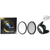 Resim Tianya 52mm Lensler için XS-PRO Slim Uv + Slim Polarize Filtre + Yaprak Parasoley 