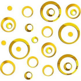 Resim Lemestar Akrilik Ayna Dekoratif Duvar Sticker, Gümüş Ve Altın Renk Seçenekli, Uv Baskılı Mat Bitki 