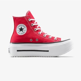 Resim Converse Chuck Taylor All Star Lift Double Stack Platform Kadın Kırmızı Sneaker A15542c Kırmızı 