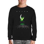 Resim Alien - Scream Siyah Çocuk Sweatshirt 