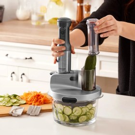 Resim Karaca 2500W Güçlü Motorlu Cam Hazneli Mutfak Robotu, 4 Kanatlı Bıçaklar Buz Kırma Premium Tasarım 