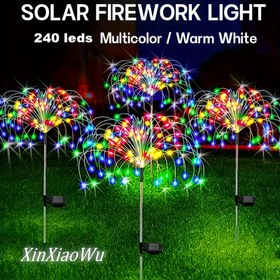 Resim XinXiaoWu 8 Modlu Güneş Feneri Işıkları, 240 LED - Çok Renkli/Sıcak Beyaz, Bahçe, Patio, Yürüyüş Yolu, Parti, Düğün Dekorasyonu ve Fotoğraf Arka Planı için Mükemmel, Güneş Enerjili Işıklar | Fener Tasarımı | Güneş Enerjili Işıklar 