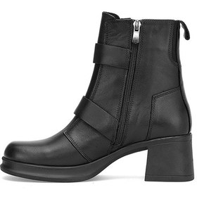Resim Mammamia D25kb-8570 Kadın Hakiki Deri Topuklu Bot Siyah Siyah 