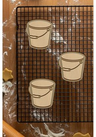 Resim Su Kovası Kurabiye Kalıbı, Hamur Şekillendirici, Bisküvi Kalıbı, Kolay Kesim Ucu Beyaz 