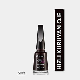 Resim Flormar Quick Dry Hızlı Kuruyan Yoğun Pigmentli Oje 008 Tender Salmon 