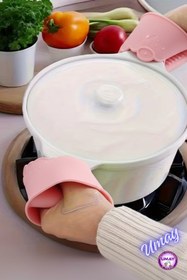 Resim Baroness Silikon Fırın Eldiveni (Isıya Dayanıklı) – Pembe Tutmaç 