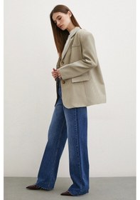 Resim Ekose Blazer Ceket Kahve Kahve 