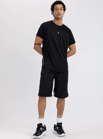 Resim DeFacto Slim Fit Bisiklet Yaka Baskılı Sporcu Kısa Kollu Tişört 
