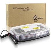 Resim Led Çatı Strobe Flaş Işığı 16 Flaş Desenli Güvenlik Uyarı Işığı 12-24v Tam Sarı 