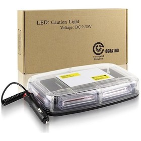 Resim Led Çatı Strobe Flaş Işığı 16 Flaş Desenli Güvenlik Uyarı Işığı 12-24v Tam Sarı 