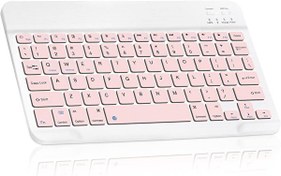 Resim BL30 Bluetooth 10" iOS Windows Android Uyumlu Kablosuz Klavye Türkçe Şarjlı Multimedia Ultra İnce Pembe Valkyrie