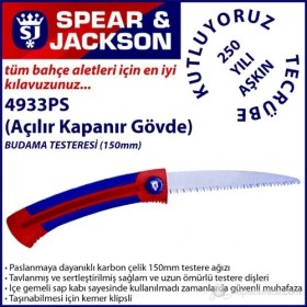 Resim Spear And Jackson 4933Ps Budama Testeresi Açılır-Kapanır Tip 150 Mm 