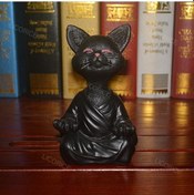 Resim Opulentliving Kedi Gri Meditasyon Dekorasyon Ev Süslemesi Lıcorıce Sku2, 5.5x8x12.5cm Sentetik Reçine 