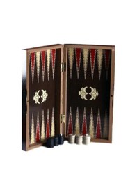 Resim Eser Büyük Boy Kaplama Ahşap Tavla Takımı Ve Dama Seti 