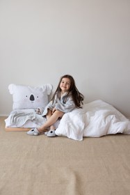 Resim Tiny Koala Organik Pamuk Müslin Çocuk Nevresim Takımı - Beyaz / 100x150 
