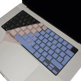 Resim McStorey MacBook Türkçe Q Klavye Koruyucu Mavi Pembe M1-M5 | Air 13.6 A2681 A3113 A3240 A3449 | Pro 14 A2442 A3426 A3434 | Pro 16 A2485 A3429 | Neo 13 | Ultra İnce Silikon Keyboard Cover Touch ID 