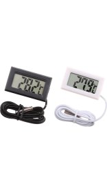 Resim Alkatronik Termometre Mini Dijital Isı Ölçer -50C +110C Buzd. Akv. Oda 