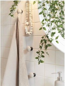 Resim Huş 2 Li Banyo Duvar Askısı MeridyenDukkan Siyah Renk Huş Banyo A Çok Renkli 