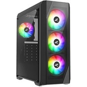 Resim N5 TF 600 W 4xRGB LE Fan Temperli Cam USB 3.0 ATX Mid Tower Gaming Bilgisayar Kasası Zalman
