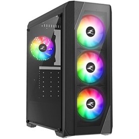 Resim N5 TF 600 W 4xRGB LE Fan Temperli Cam USB 3.0 ATX Mid Tower Gaming Bilgisayar Kasası 