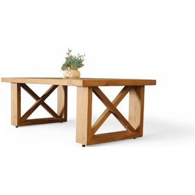 Resim Neiwel Nuse Doğal Ahşap Ofis Sehpa-70-200 Açık Ceviz 