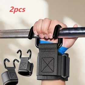 Resim 2 adet Ağırlık Kaldırma Kavrama saç tokası, saç tokası ile Pull-Up Yardımcı Bilek Kayışları, Ağırlık saç tokası, Dizel ve Barbell Deadlift Boosters, Pull-Up Yardımcı Bilek Kayışları, El Desteği Ekipmanı. 