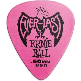 Resim Ernie Ball Everlast Guitar Picks 1 Adet - 0.60 MM - Pink Pena 
