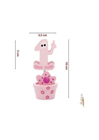 Resim 1 Yaş Figürlü Süslü Notluk - Pembe Keseli 