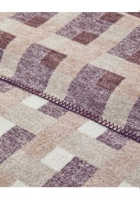 Resim Magnet Pamuklu Çift Kişilik Battaniye Krem - Bordo Krem - Bordo 