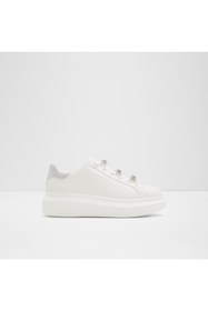 Resim Aldo MERRICK - Kadın Suni Deri Beyaz Düz Bağcıklı Modern Tasarımlı Spor Ayakkabı 
